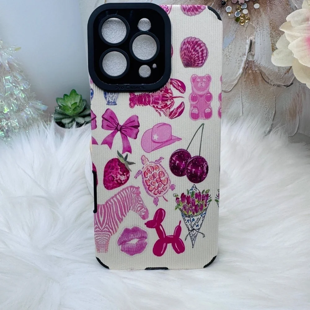 Chic iPhone 16 Pro Max Pink Lover Theme Case